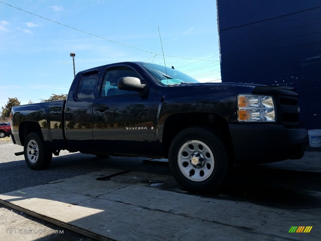 2008 Silverado 1500 Work Truck Extended Cab - Dark Blue Metallic / Dark Titanium photo #1