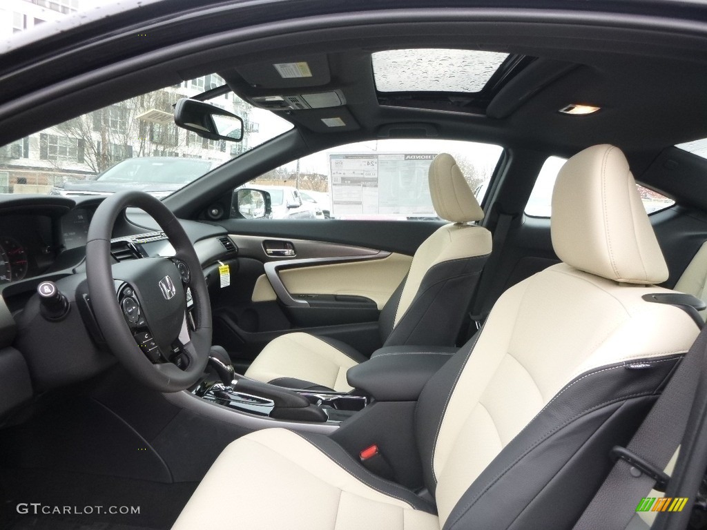 Black Ivory Interior 2017 Honda Accord Ex L V6 Coupe Photo