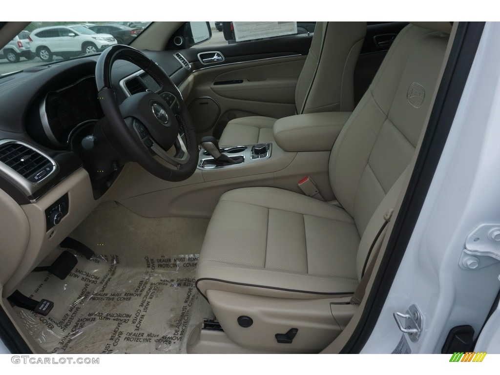 2017 Grand Cherokee Overland 4x4 - Bright White / Black/Light Frost Beige photo #5