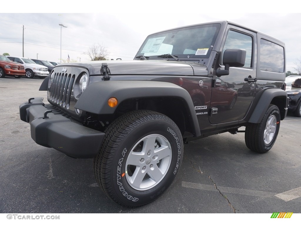 2017 Wrangler Sport 4x4 - Granite Crystal Metallic / Black photo #1