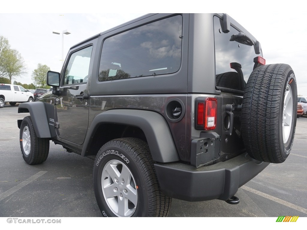 2017 Wrangler Sport 4x4 - Granite Crystal Metallic / Black photo #2