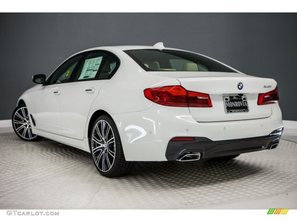 2017 5 Series 540i Sedan - Alpine White / Canberra Beige photo #3