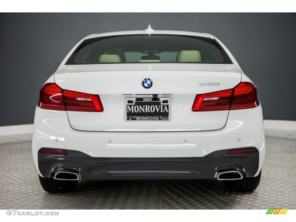 2017 5 Series 540i Sedan - Alpine White / Canberra Beige photo #4