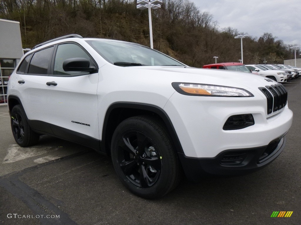 Bright White 2017 Jeep Cherokee Sport 4x4 Exterior Photo #119557623