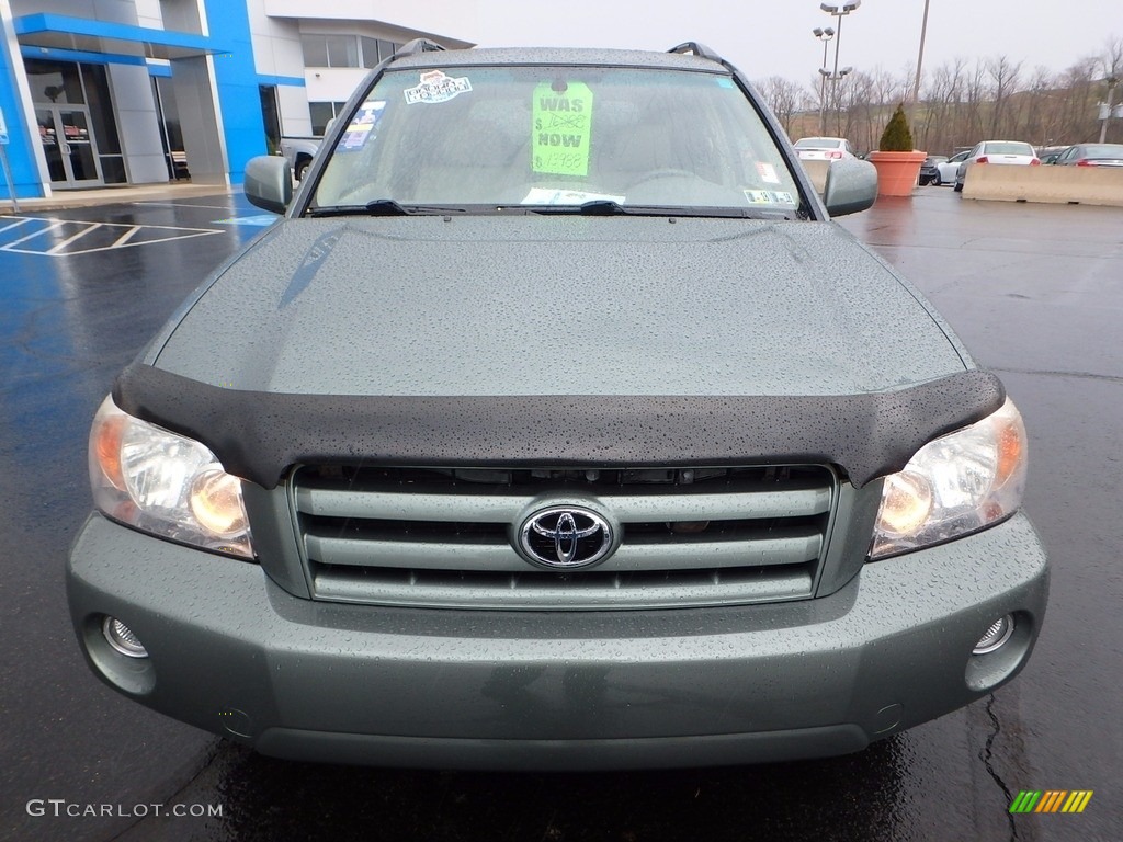 2007 Highlander V6 4WD - Oasis Green Pearl / Ivory Beige photo #13