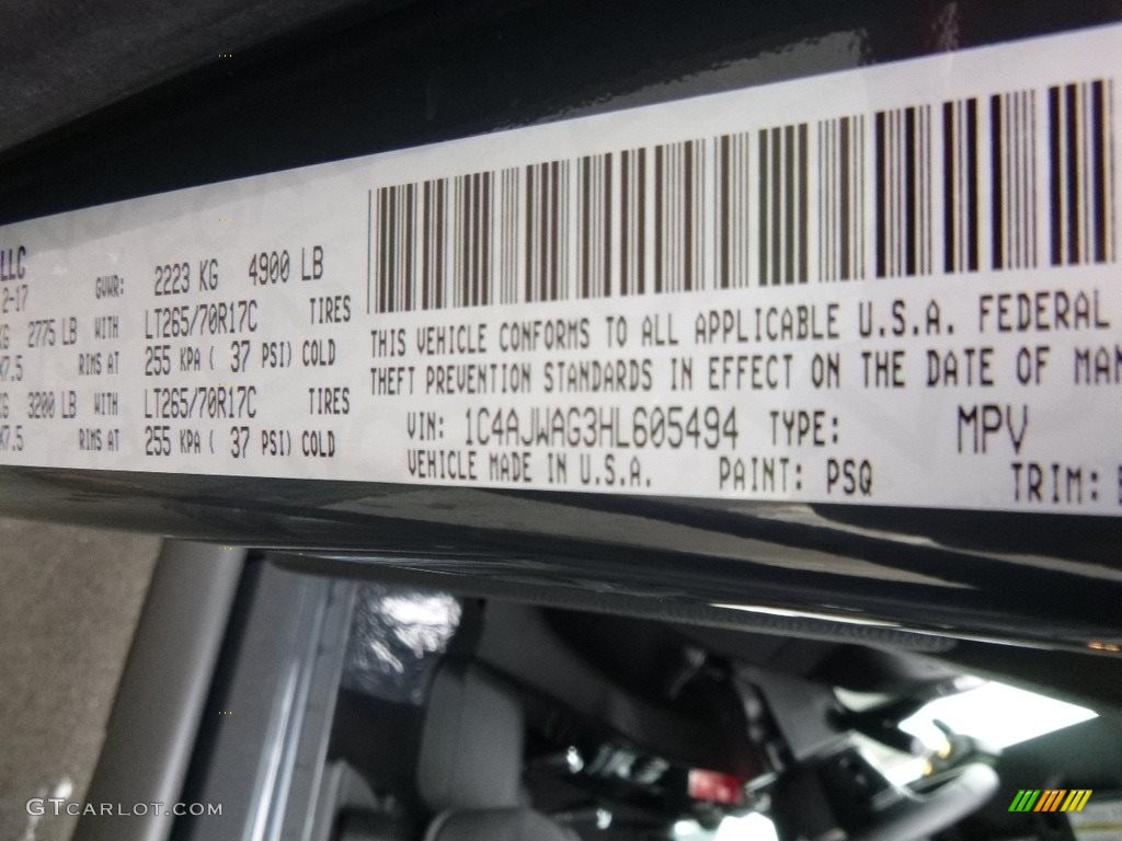 2017 Wrangler Sport 4x4 - Rhino / Black photo #15