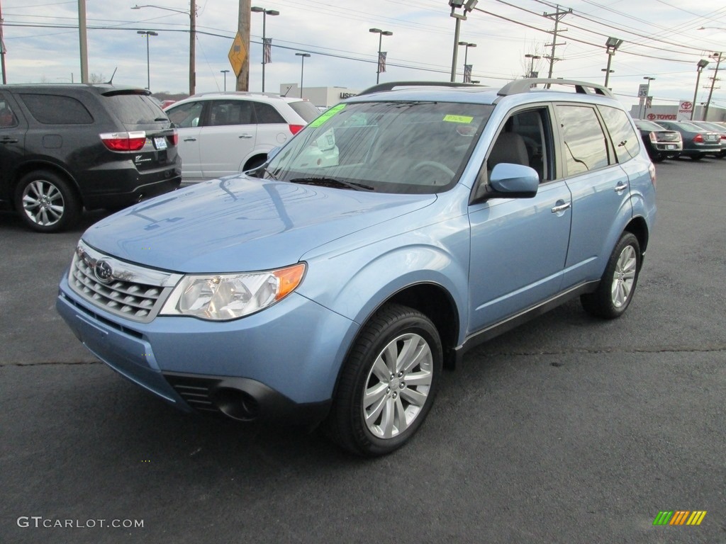 2012 Forester 2.5 X Premium - Ice Blue Metallic / Platinum photo #2