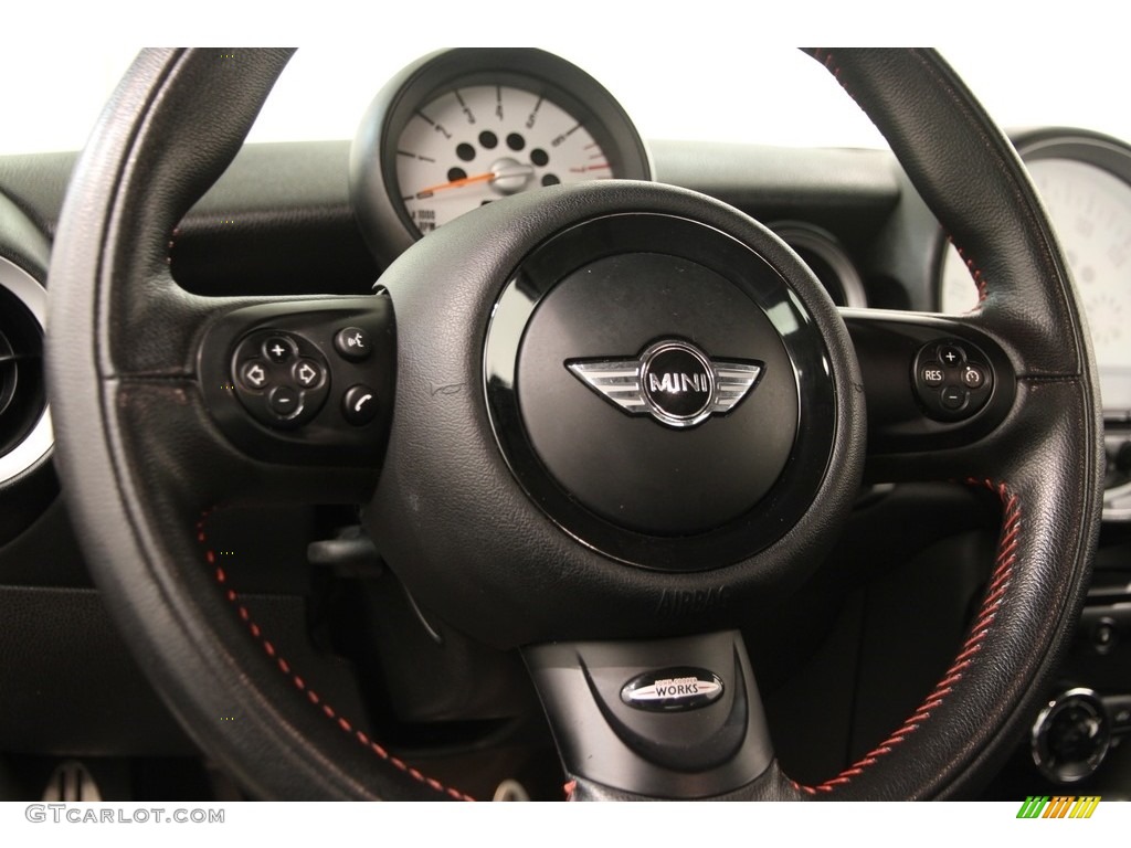 2013 Cooper S Hardtop - Midnight Black Metallic / John Cooper Works Black Checkered Cloth photo #7