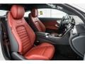 Cranberry Red/Black 2017 Mercedes-Benz C 300 Coupe Interior Color