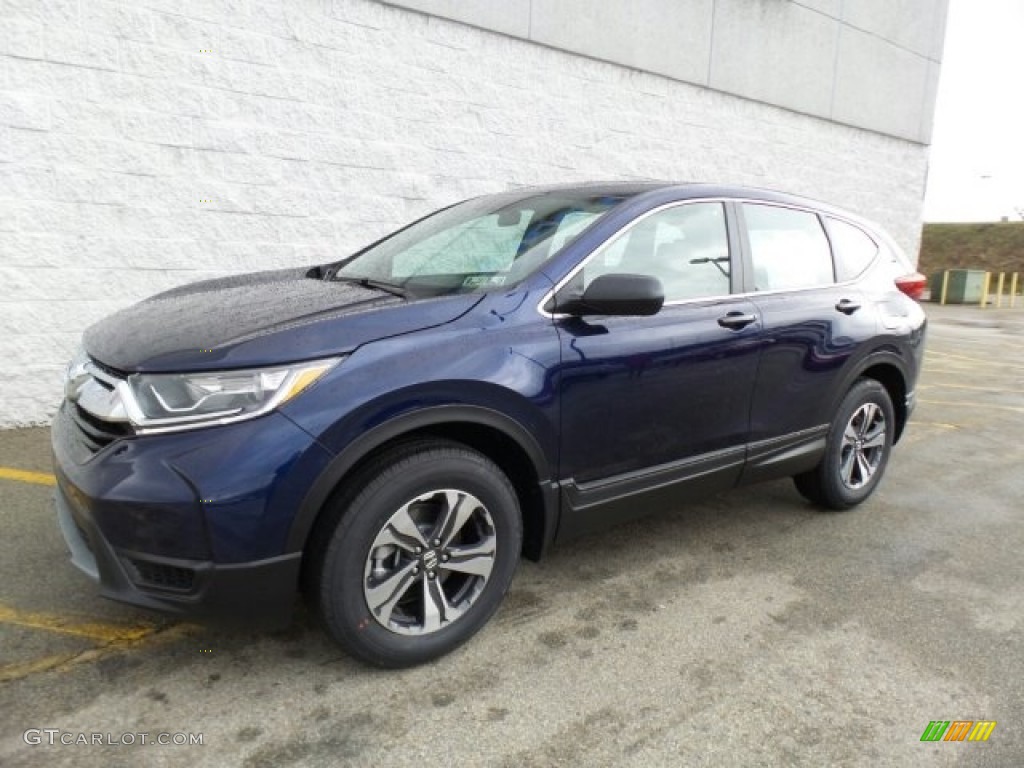 2017 CR-V LX AWD - Obsidian Blue Pearl / Gray photo #5