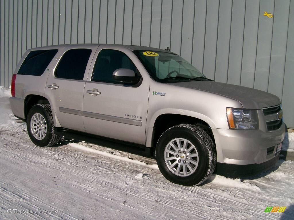 2008 Tahoe Hybrid - Silver Birch Metallic / Ebony photo #1