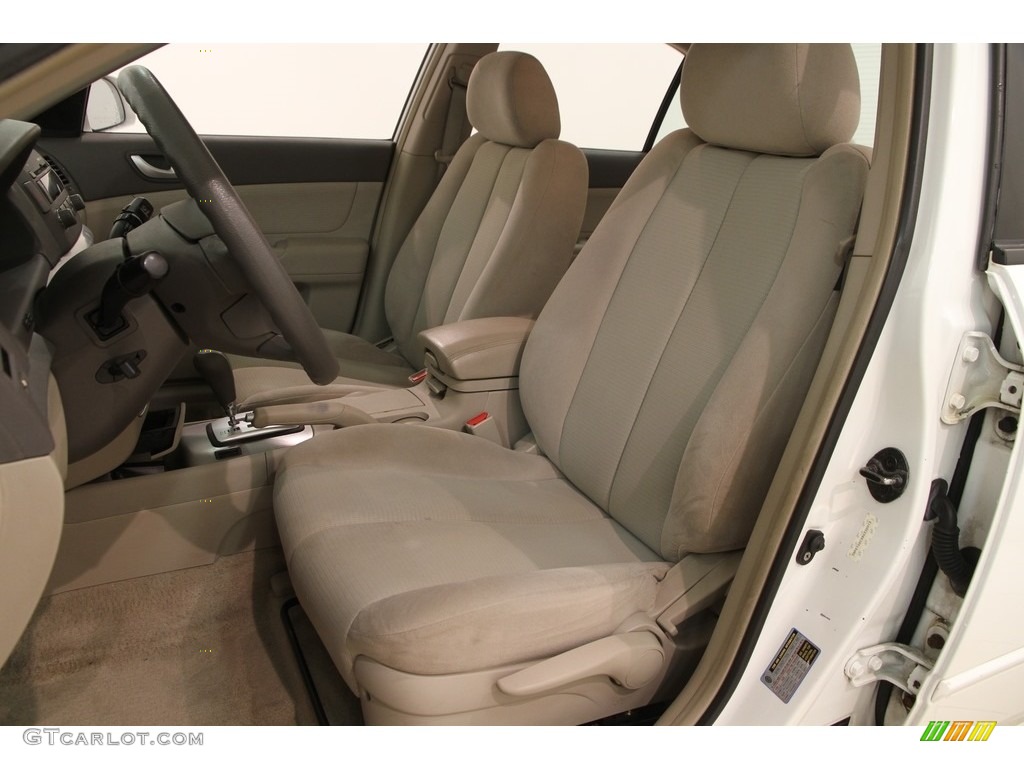 2008 Sonata GLS - Powder White Pearl / Beige photo #5