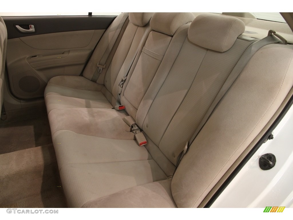 2008 Sonata GLS - Powder White Pearl / Beige photo #13