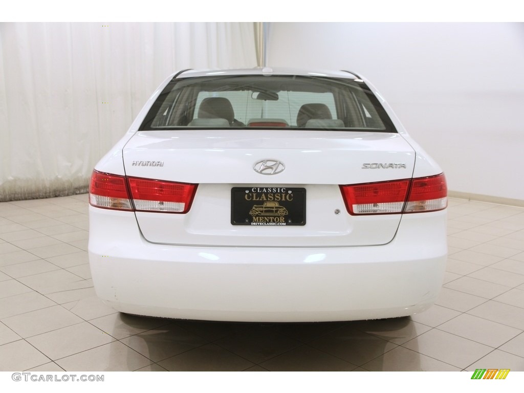 2008 Sonata GLS - Powder White Pearl / Beige photo #14