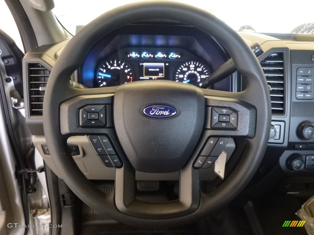 2017 Ford F150 XL SuperCab 4x4 Earth Gray Steering Wheel Photo #119568960