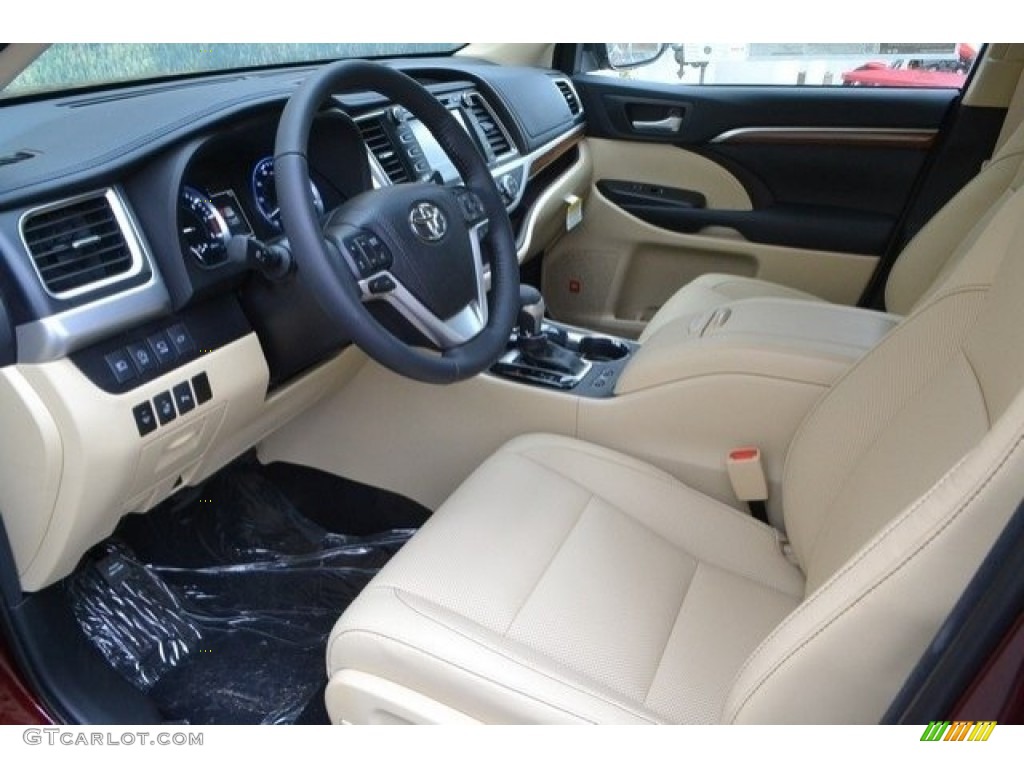 Almond Interior 2017 Toyota Highlander Limited AWD Photo #119569917