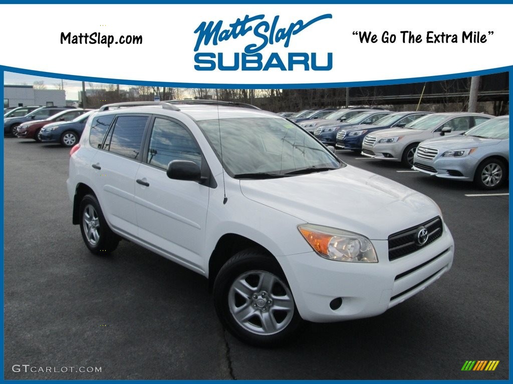 2007 RAV4 4WD - Super White / Ash Gray photo #1
