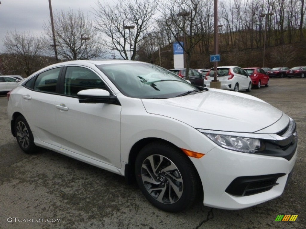 White Orchid Pearl 2017 Honda Civic EX Sedan Exterior Photo #119571870