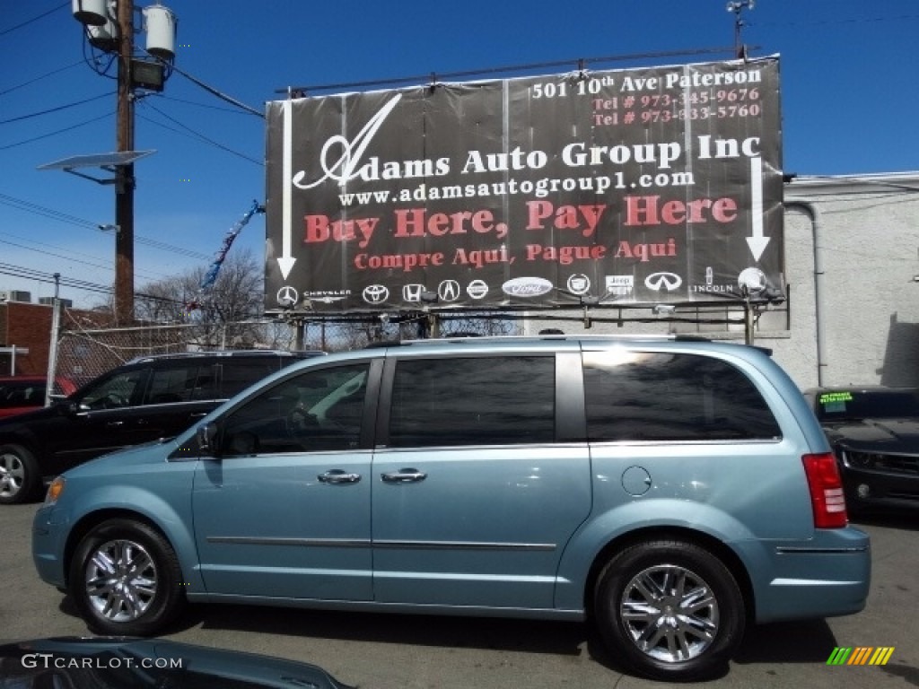 2009 Town & Country Limited - Clearwater Blue Pearl / Medium Slate Gray/Light Shale photo #7