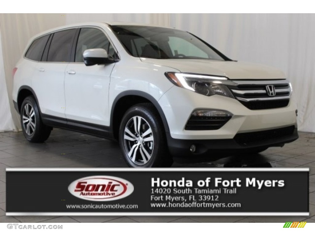 White Diamond Pearl Honda Pilot