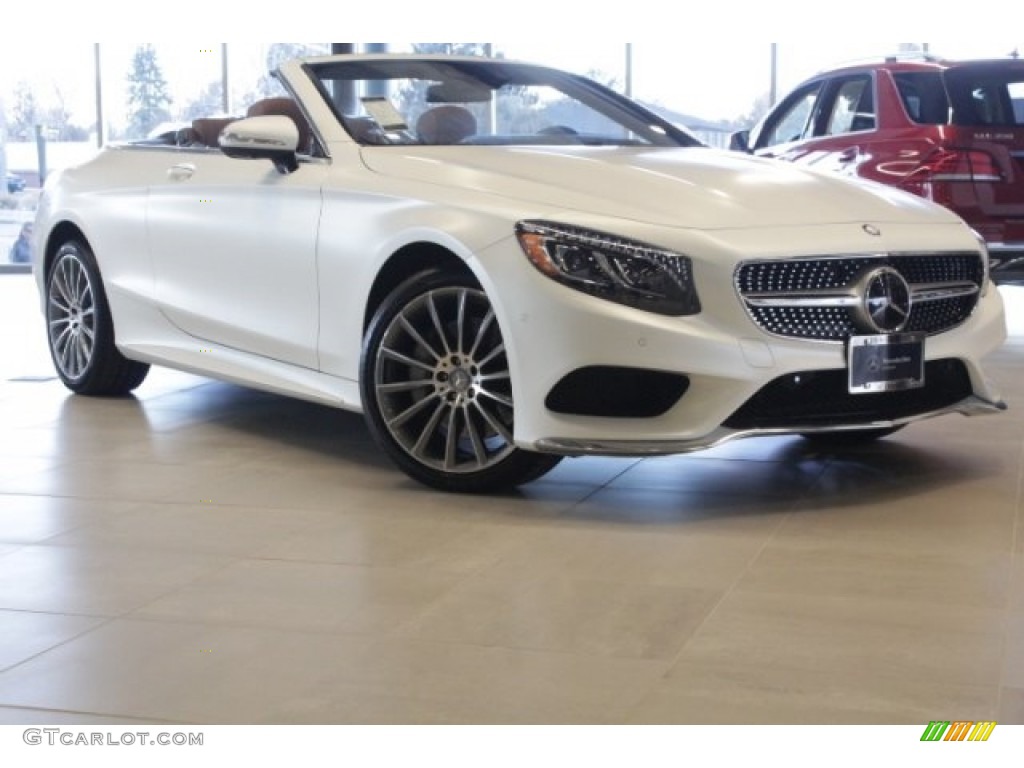 2017 S 550 Cabriolet - designo Cashmere White (Matte) / designo Saddle Brown/Black photo #1