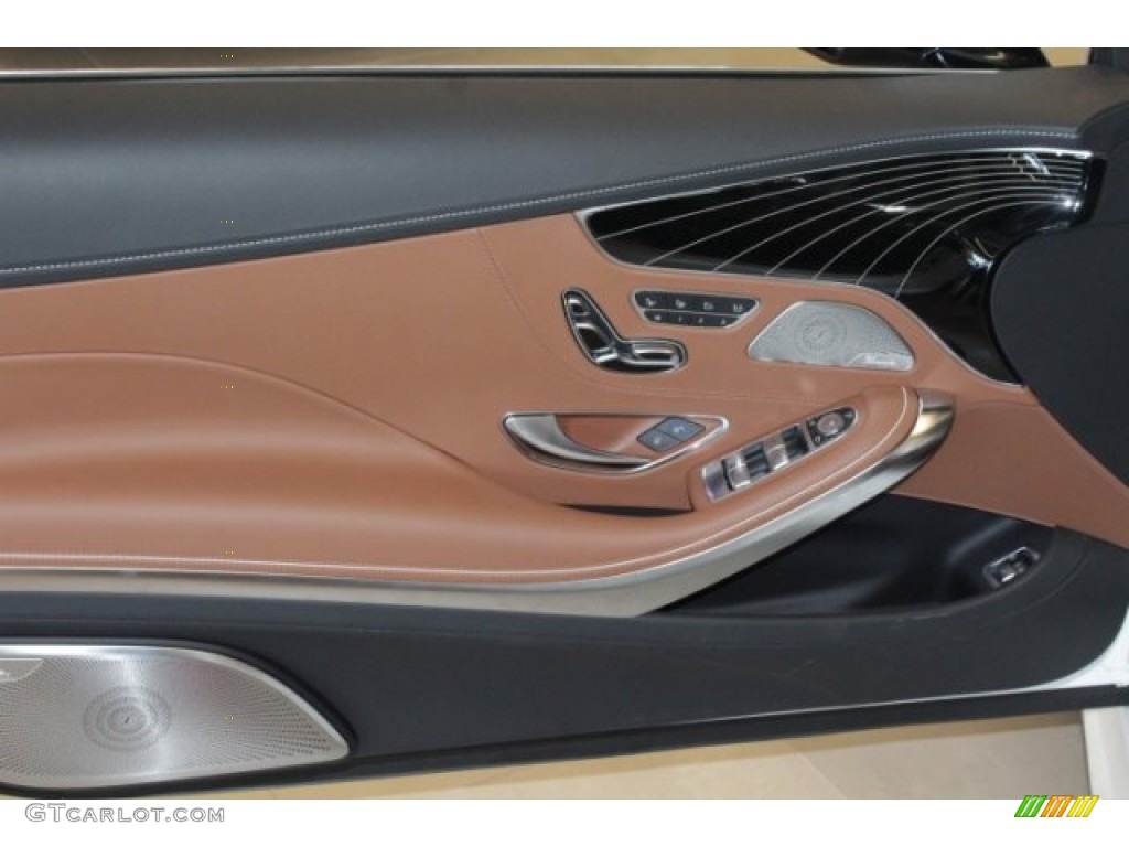 2017 Mercedes-Benz S 550 Cabriolet designo Saddle Brown/Black Door Panel Photo #119582832
