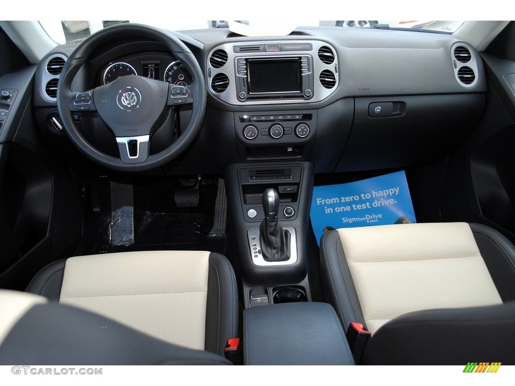 Beige/Black Interior 2017 Volkswagen Tiguan Wolfsburg Photo #119586027