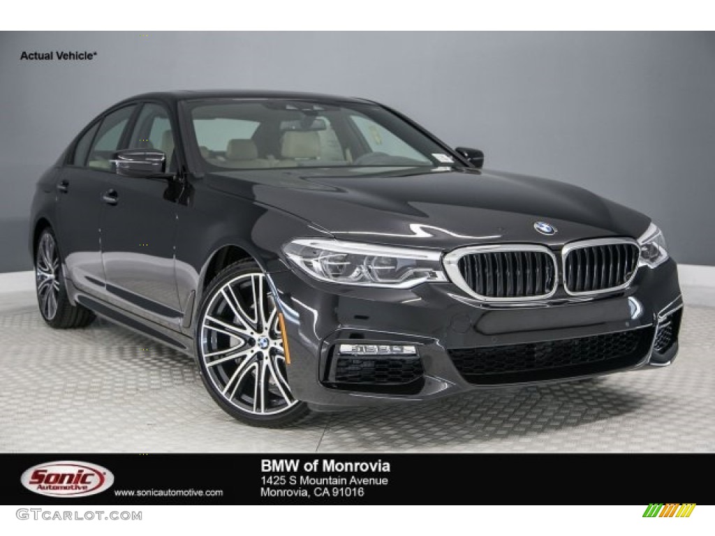 2017 5 Series 540i Sedan - Black Sapphire Metallic / Canberra Beige photo #1