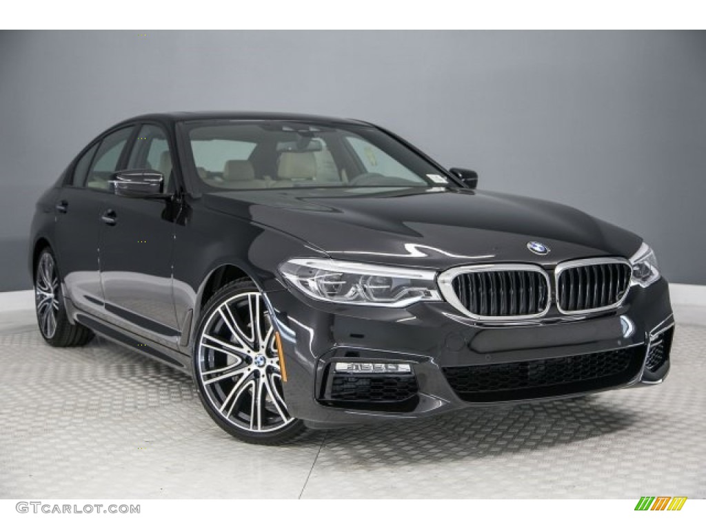 2017 5 Series 540i Sedan - Black Sapphire Metallic / Canberra Beige photo #12