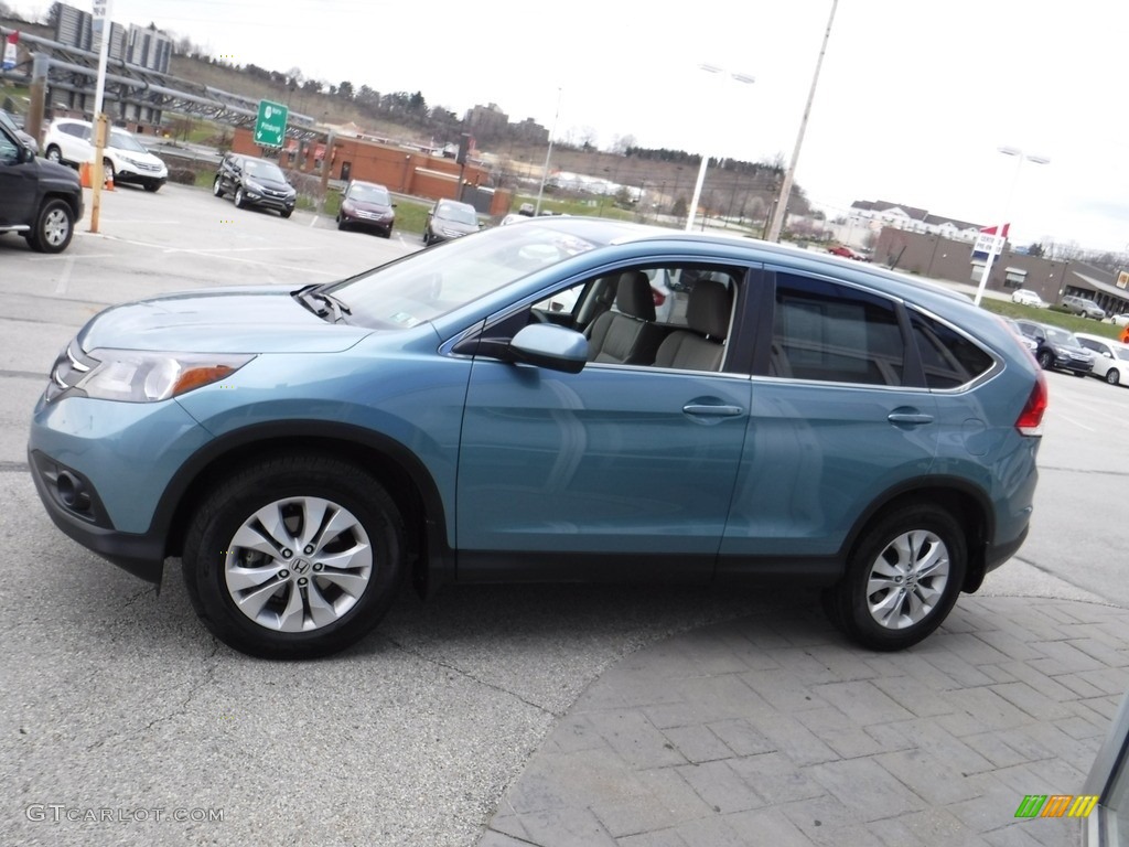 2014 CR-V EX-L AWD - Mountain Air Metallic / Beige photo #7