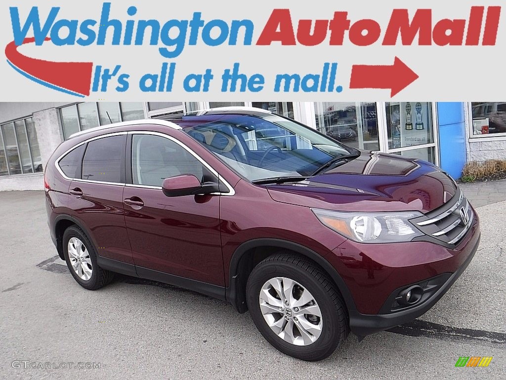 2014 CR-V EX-L AWD - Basque Red Pearl II / Gray photo #1