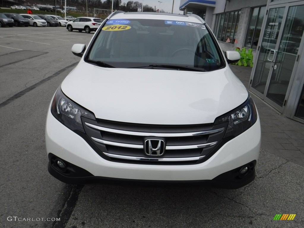 2012 CR-V EX-L 4WD - White Diamond Pearl / Beige photo #5