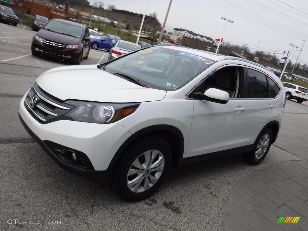 2012 CR-V EX-L 4WD - White Diamond Pearl / Beige photo #6