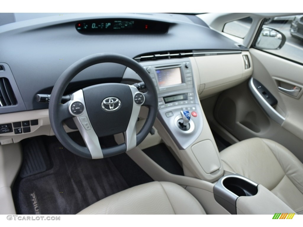 2012 Prius 3rd Gen Four Hybrid - Black / Bisque photo #10