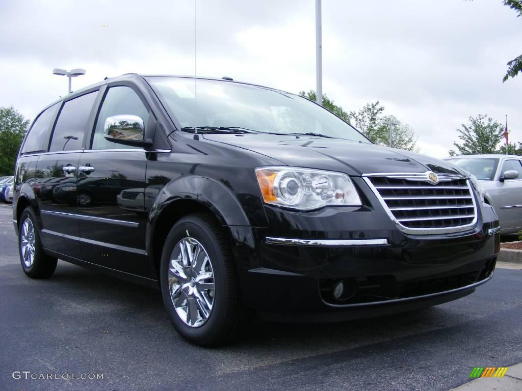 2009 Town & Country Limited - Brilliant Black Crystal Pearl / Medium Slate Gray/Light Shale photo #4