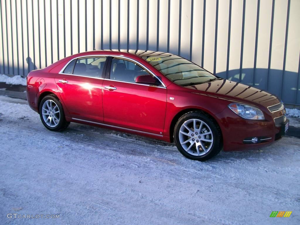 2008 Malibu LTZ Sedan - Red Jewel Tint Coat / Cocoa/Cashmere Beige photo #1