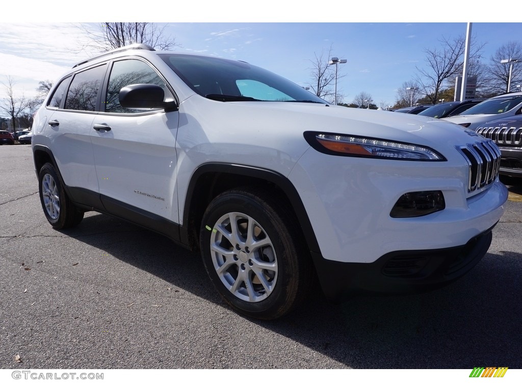 Bright White 2017 Jeep Cherokee Sport Exterior Photo #119604648