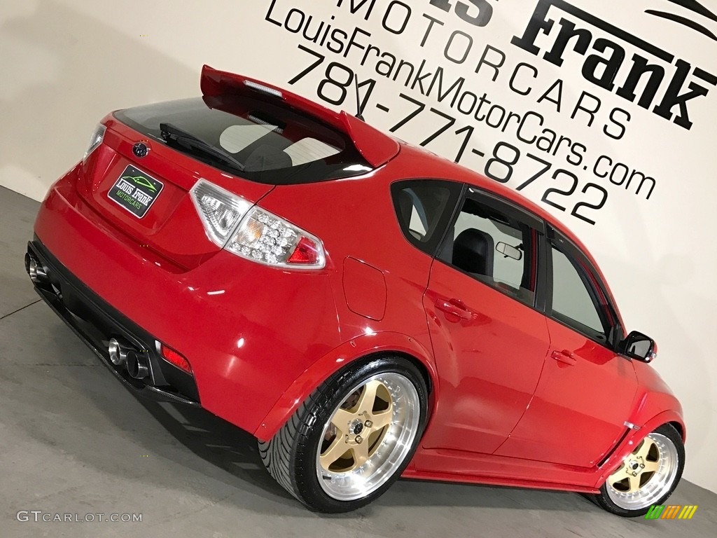 2008 Impreza WRX STi - Lightning Red / Carbon Black/Graphite Gray Alcantara photo #5