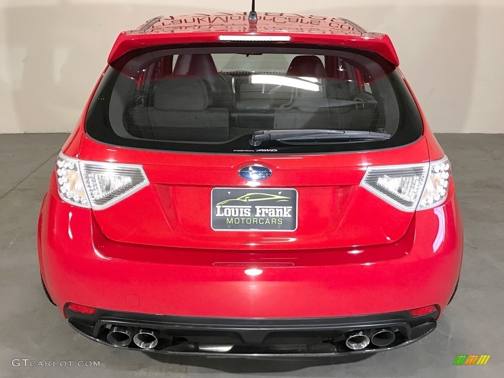 2008 Impreza WRX STi - Lightning Red / Carbon Black/Graphite Gray Alcantara photo #8
