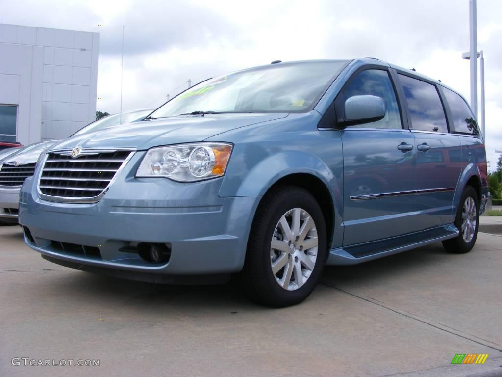 2009 Town & Country Touring - Clearwater Blue Pearl / Medium Slate Gray/Light Shale photo #1