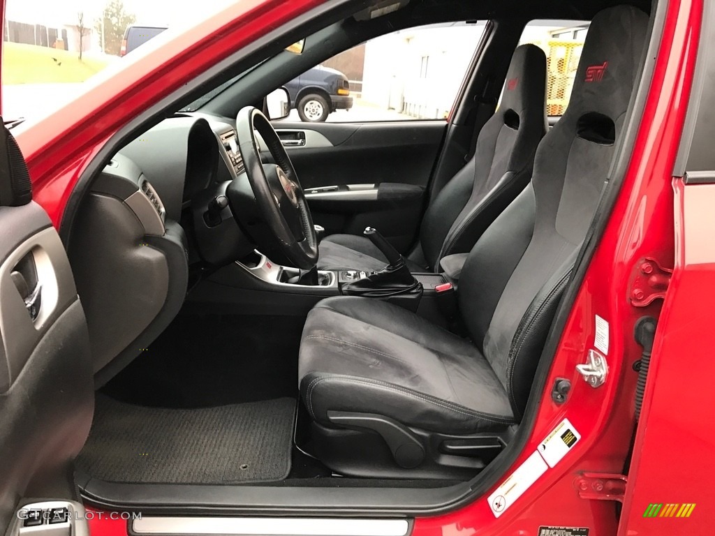 2008 Impreza WRX STi - Lightning Red / Carbon Black/Graphite Gray Alcantara photo #12