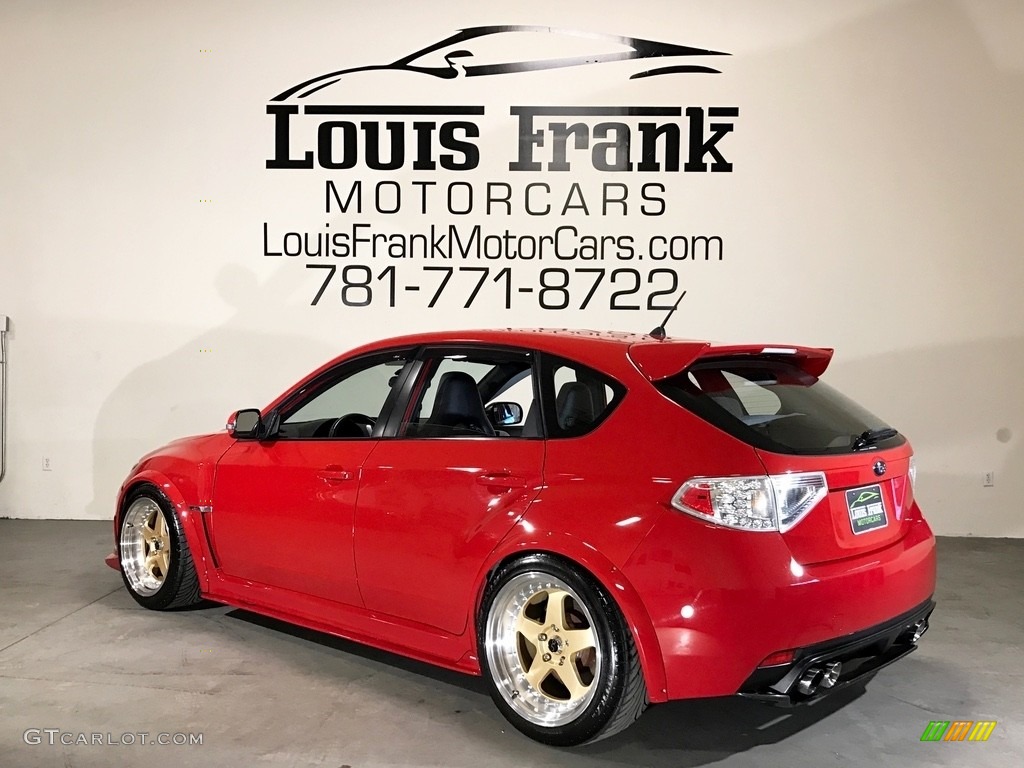 2008 Impreza WRX STi - Lightning Red / Carbon Black/Graphite Gray Alcantara photo #18