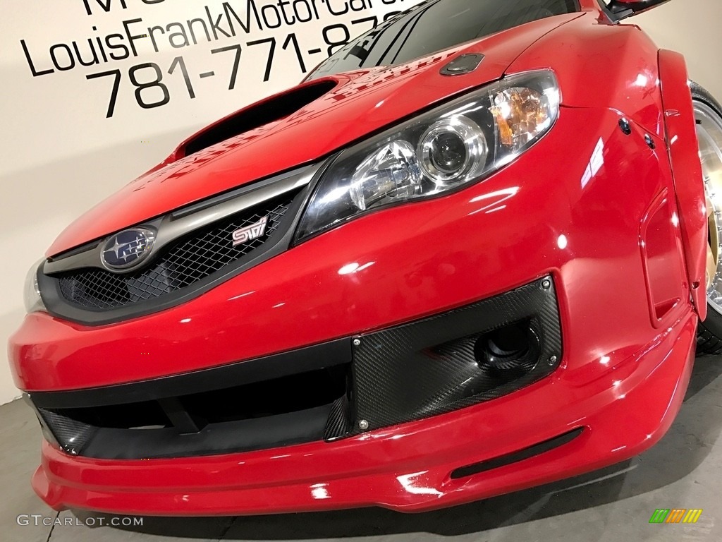 2008 Impreza WRX STi - Lightning Red / Carbon Black/Graphite Gray Alcantara photo #24