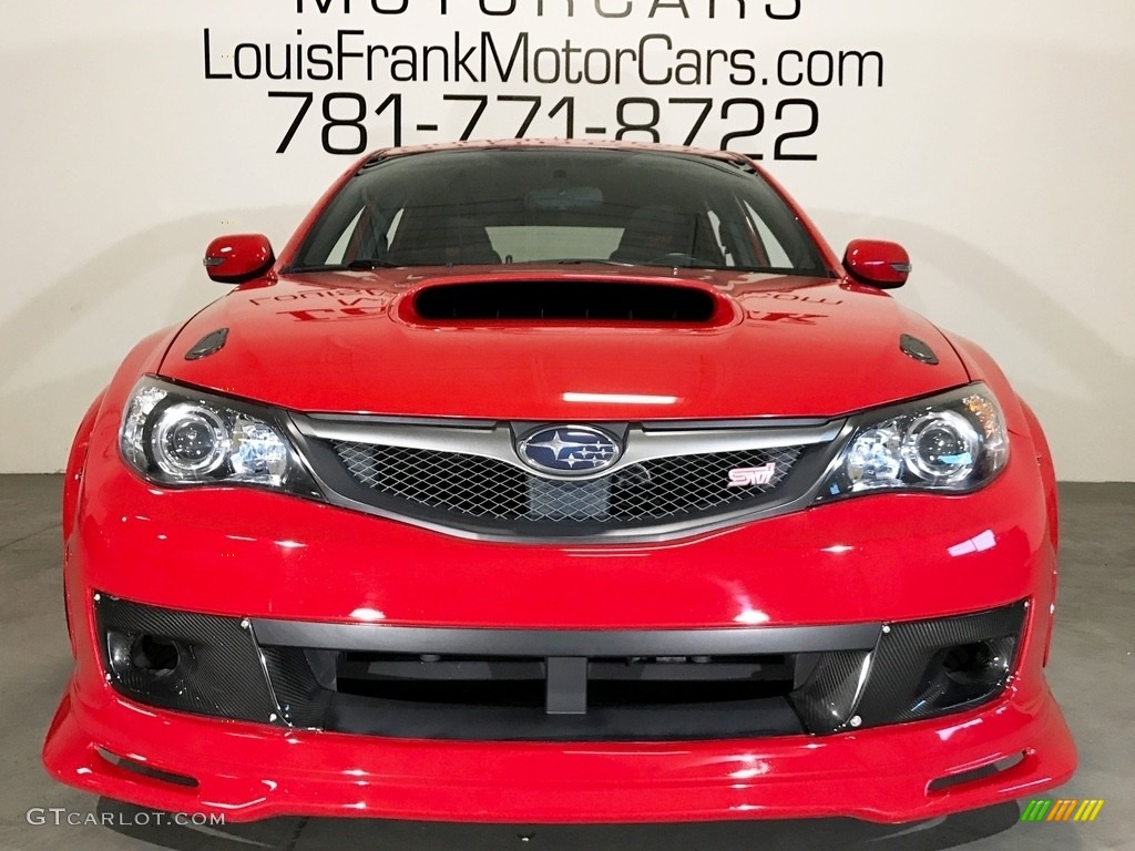 2008 Impreza WRX STi - Lightning Red / Carbon Black/Graphite Gray Alcantara photo #25