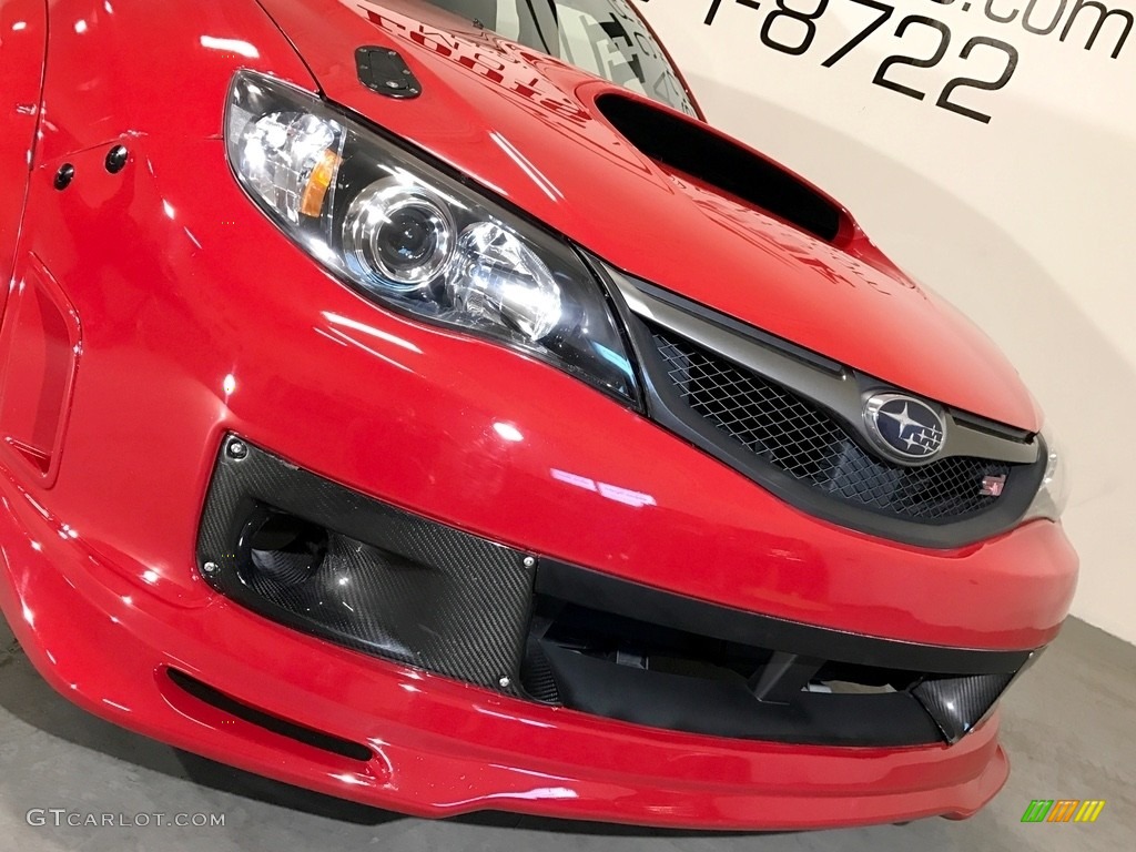 2008 Impreza WRX STi - Lightning Red / Carbon Black/Graphite Gray Alcantara photo #26