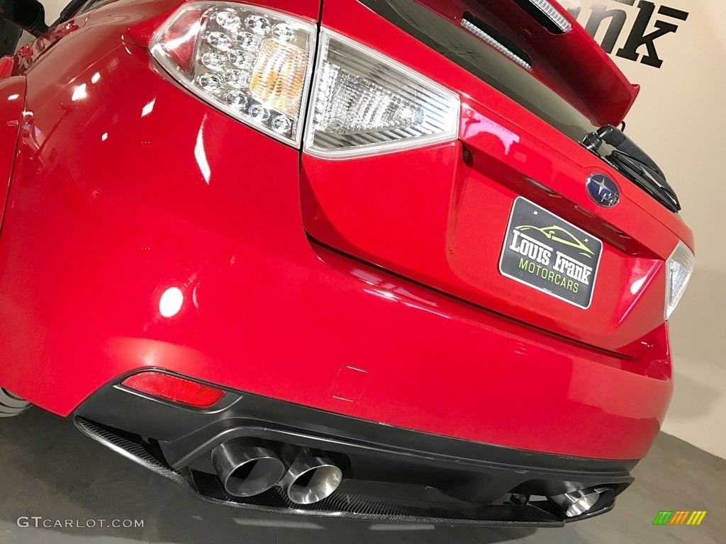 2008 Impreza WRX STi - Lightning Red / Carbon Black/Graphite Gray Alcantara photo #29