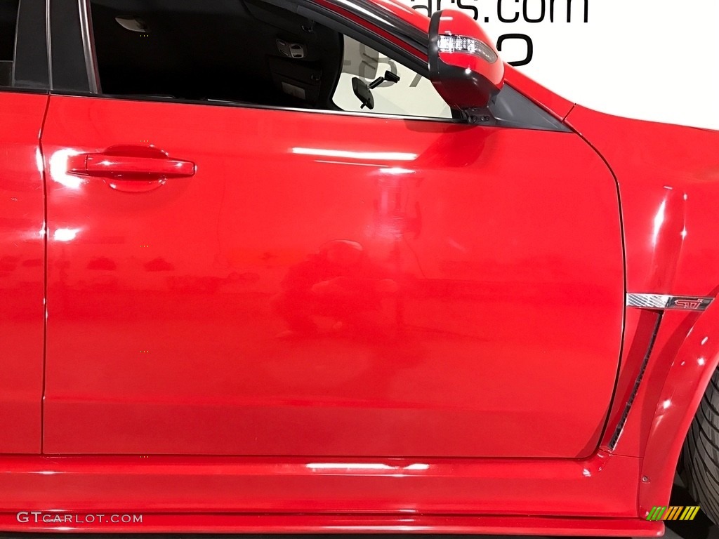 2008 Impreza WRX STi - Lightning Red / Carbon Black/Graphite Gray Alcantara photo #33