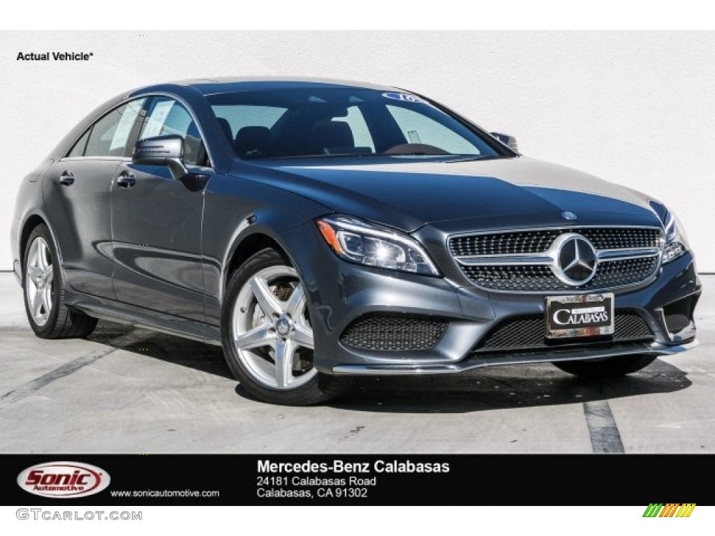 2016 CLS 550 Coupe - Steel Grey Metallic / Saddle Brown/Black photo #1