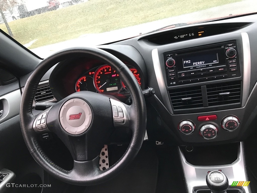 2008 Impreza WRX STi - Lightning Red / Carbon Black/Graphite Gray Alcantara photo #66