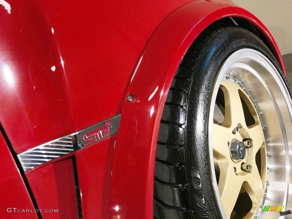 2008 Impreza WRX STi - Lightning Red / Carbon Black/Graphite Gray Alcantara photo #109